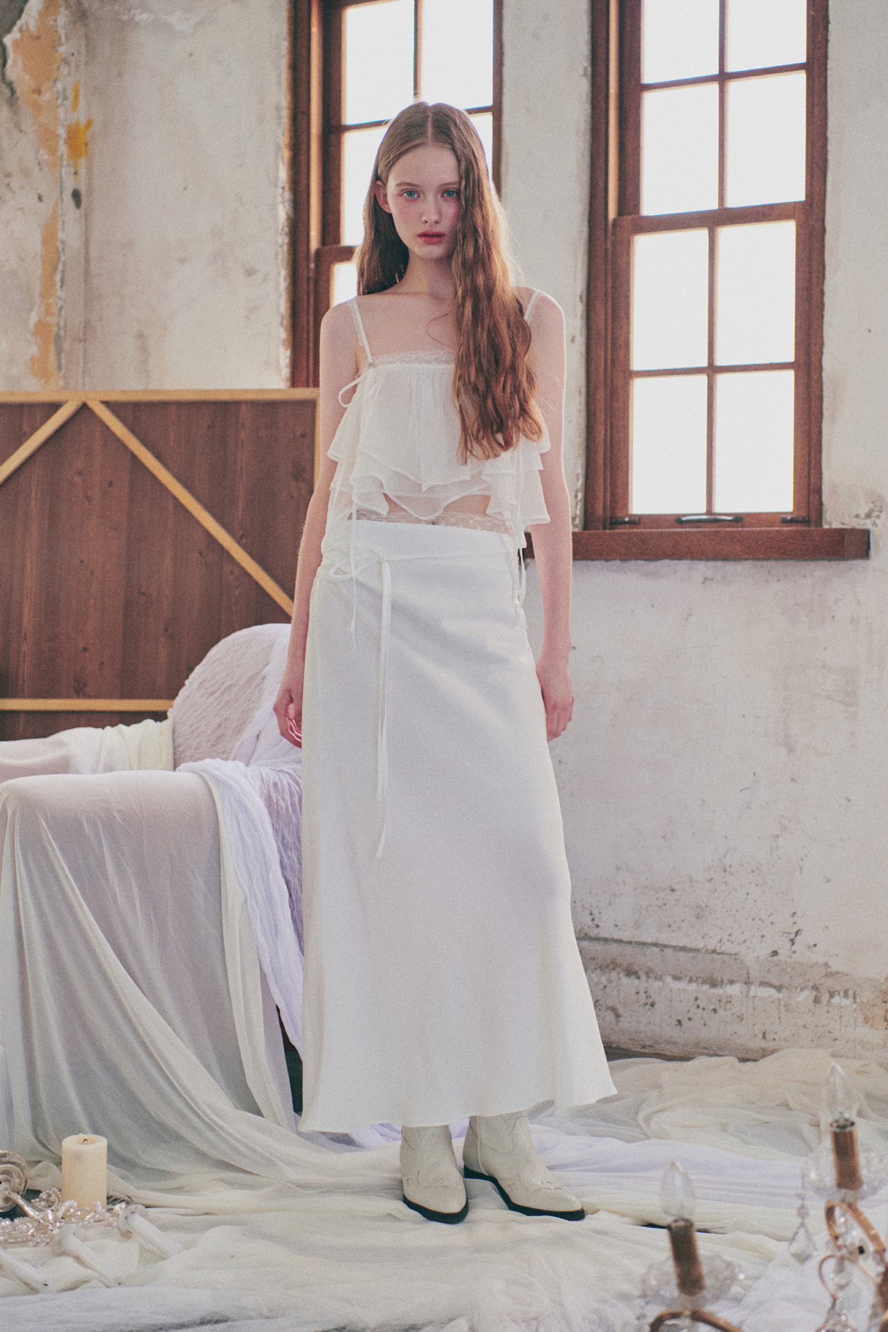 ★PAIN OR PLEASURE★ JADE LONG SKIRT (2色)