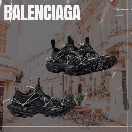 【BALENCIAGA】Synthetic Leather And Mesh Hike Sneakers