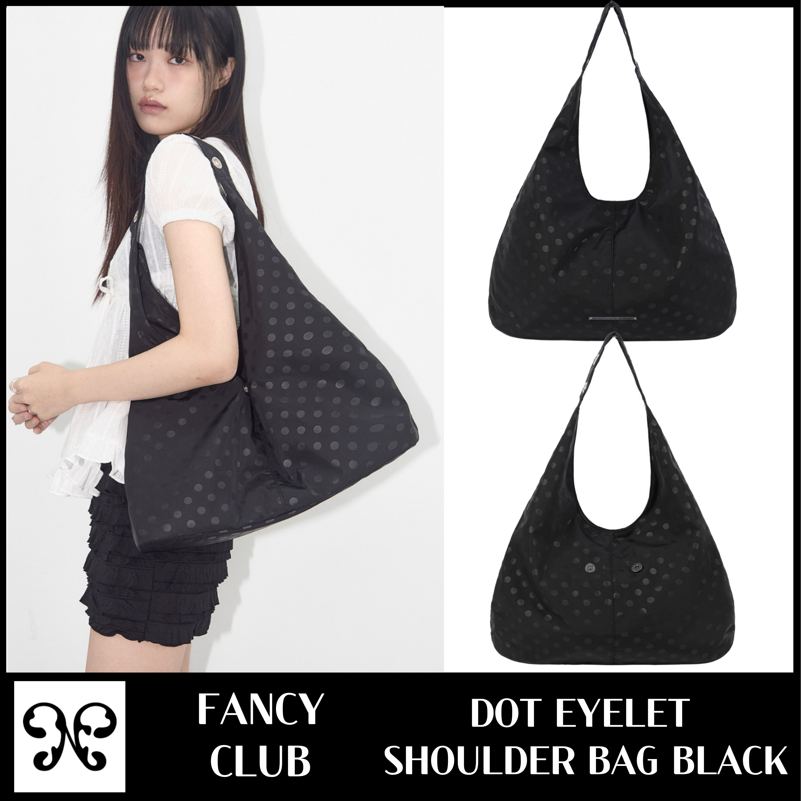 ★FANCY CLUB★DOT EYELET SHOULDER BAGドット ショルダーバッグ