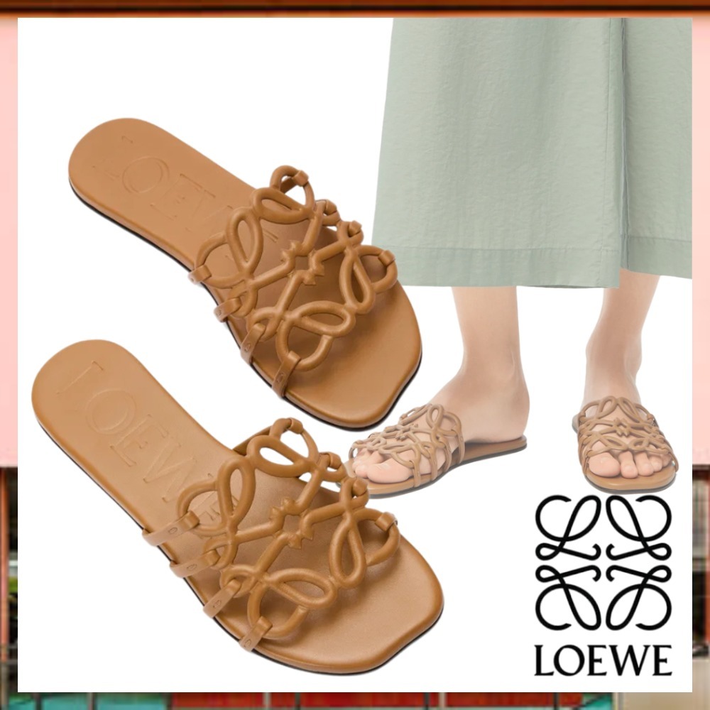【足元を上品で爽やかに彩る】LOEWE ペタル アナグラム スライド