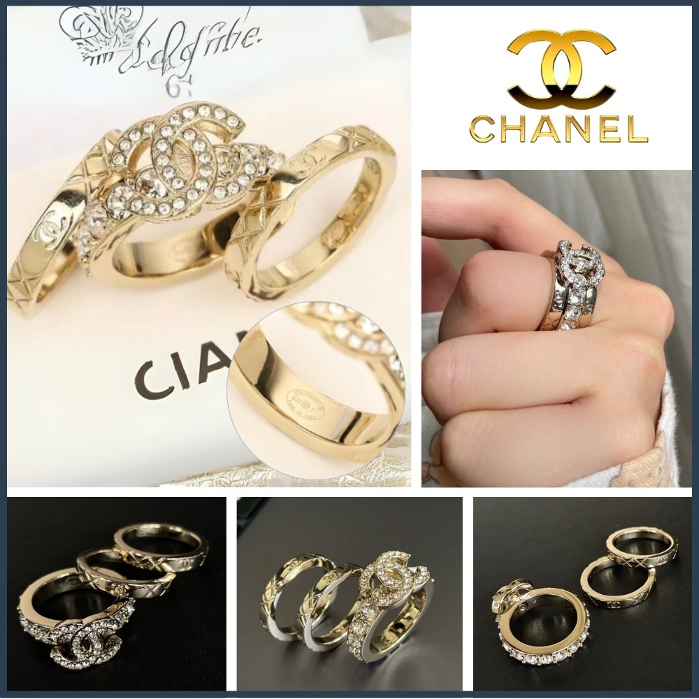 【ストラス輝く☆】CHANEL メタルリング
