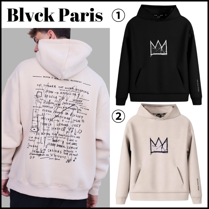 【Blvck Paris】★パーカー★ Blvck x Basquiat 'Crown' Hoodie
