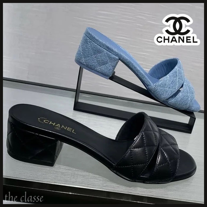 【夏はサンダル】CHANEL キルティングデザインが可愛い ミュール