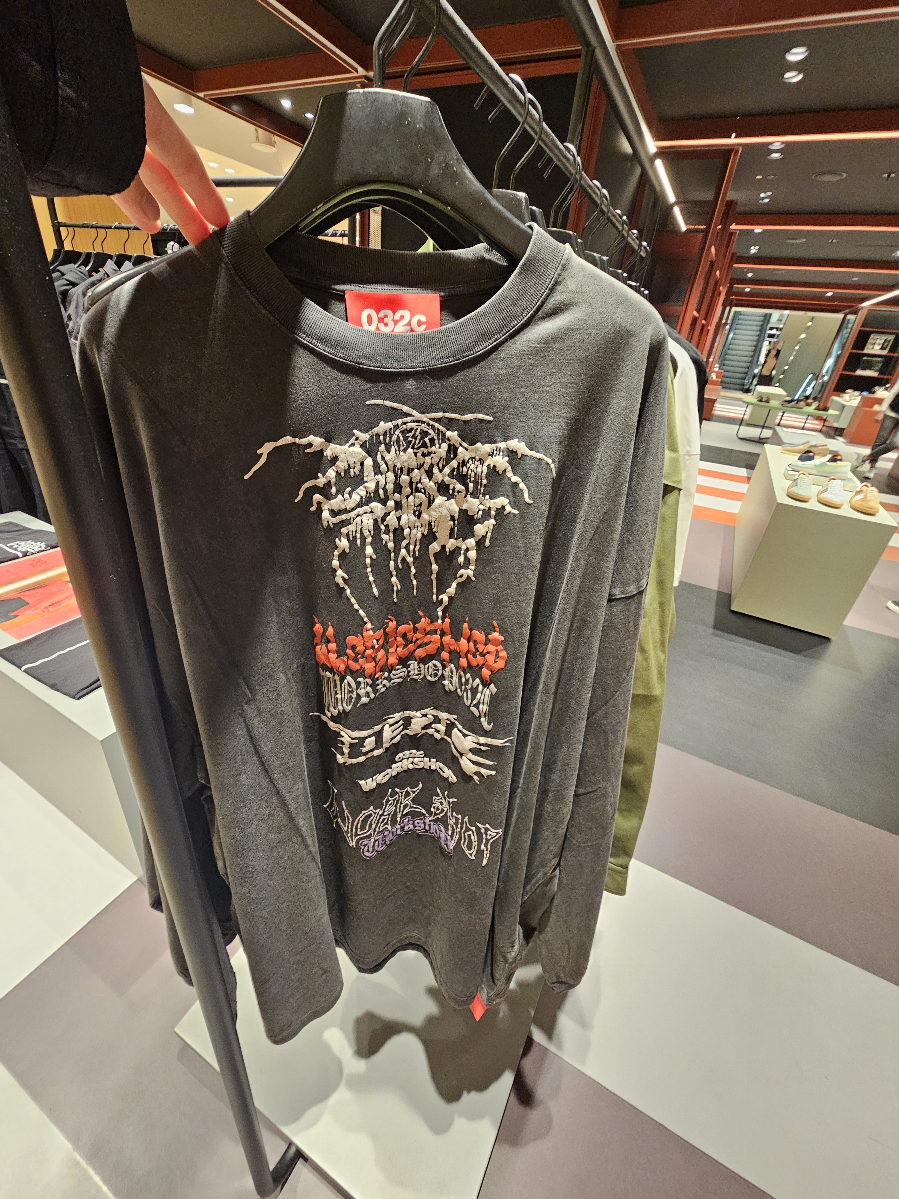 25最新作 ★032c★Graphic Long Sleeve T-shirt★特価★ブラック