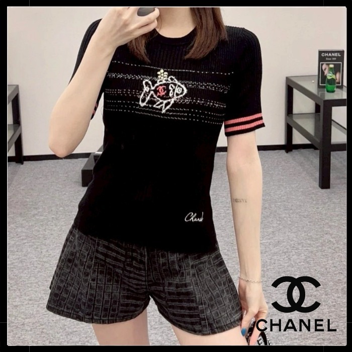【お魚デザインが可愛い☆】CHANEL Tシャツ コットン