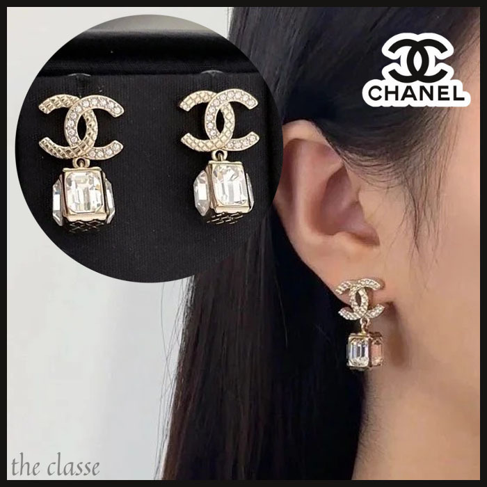 【注目♡可愛い】CHANEL ピアス キラキラ CC ギフトにも♪