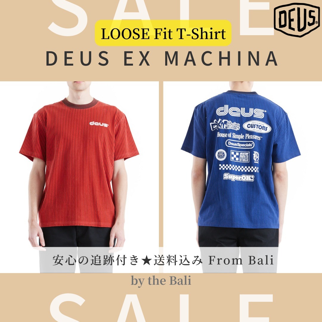 【DEUS】SPLIT LANE TEE★ルーズフィット★MOTOファッション
