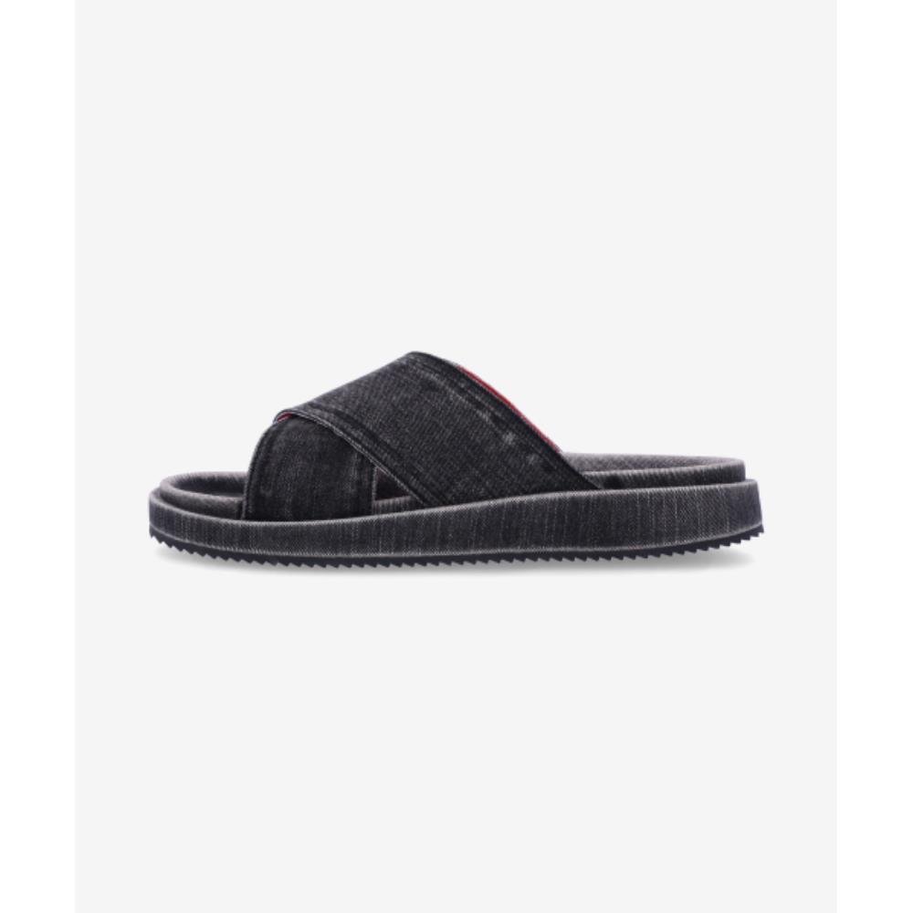 ★DIESEL★ SA Slide Criss Cross Sandal Black Y03612P0320T801