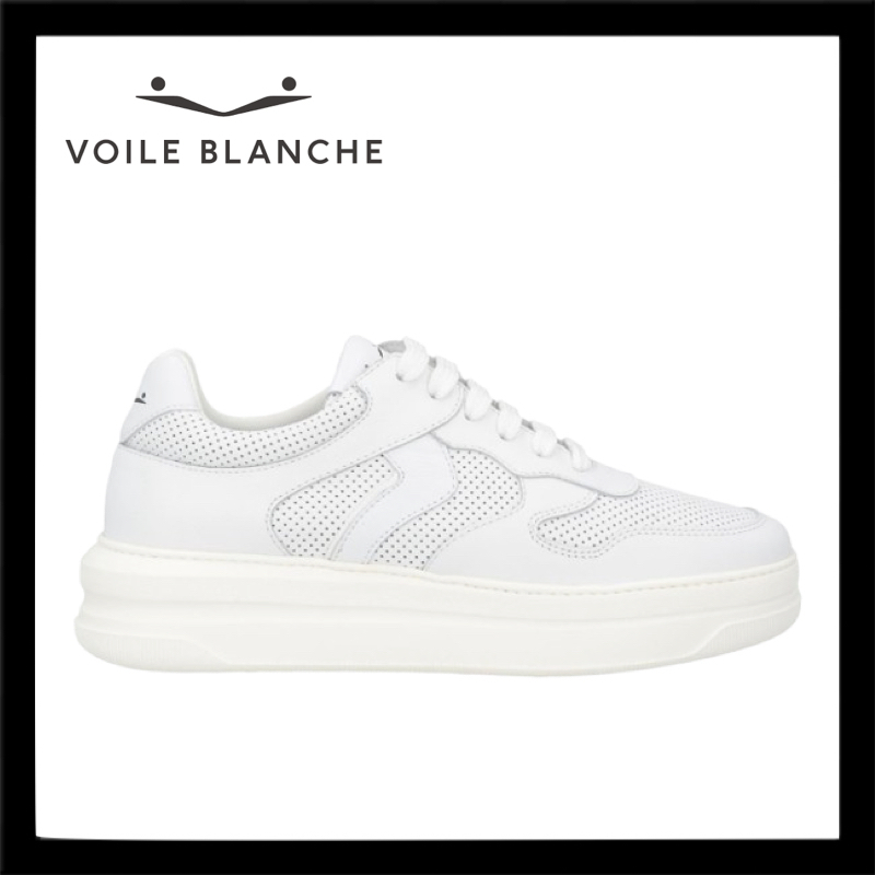 [ VOILE BLANCHE ] レザー ロゴ ローカットスニーカー
