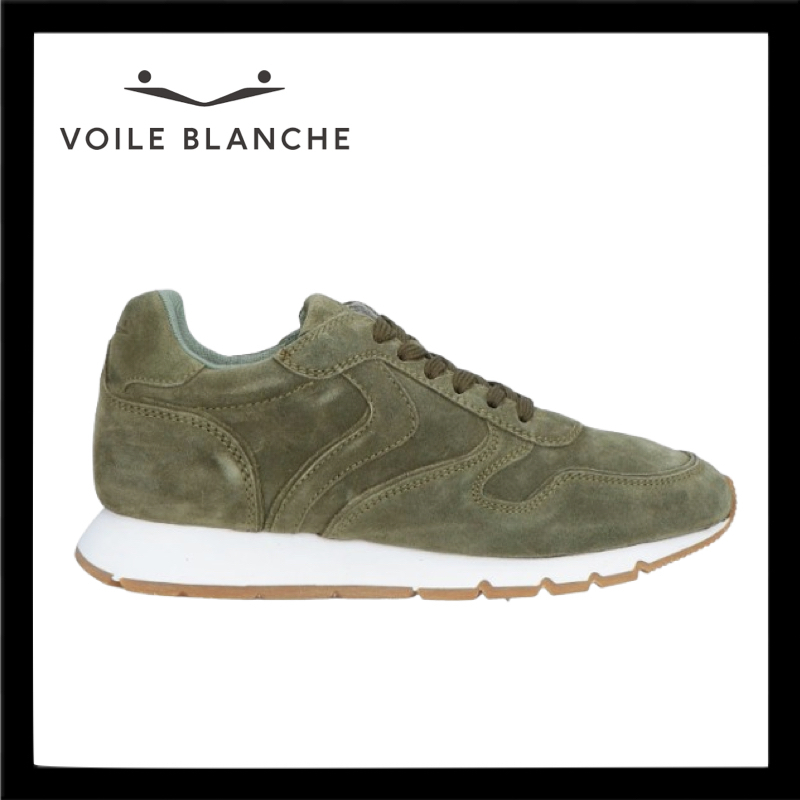 [ VOILE BLANCHE ] スエード ロゴ ローカットスニーカー