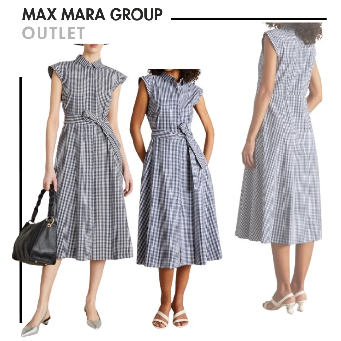 MAX MARAアウトレット●フレア ミディ丈ワンピース
