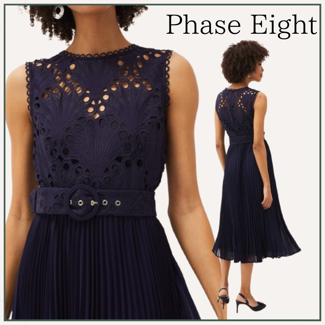 【マスト！】Phase Eight / アモラ レース プリーツ ドレス
