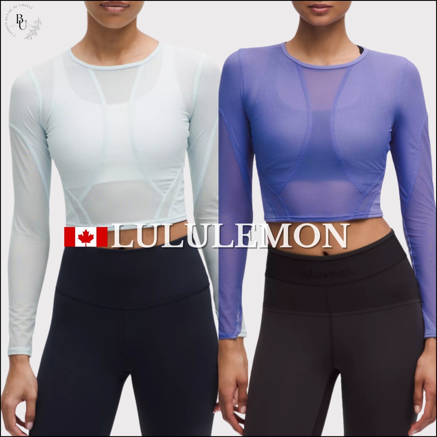 メッシュパネル【lululemon】トレーニング 長袖シャツ