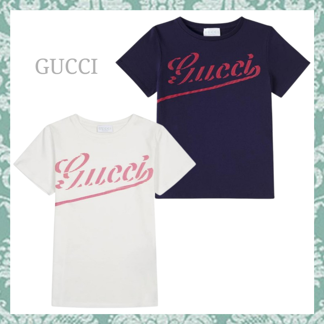 ☆GUCCI☆ スクリプトロゴ・ガールズTシャツ♪ 〜12A