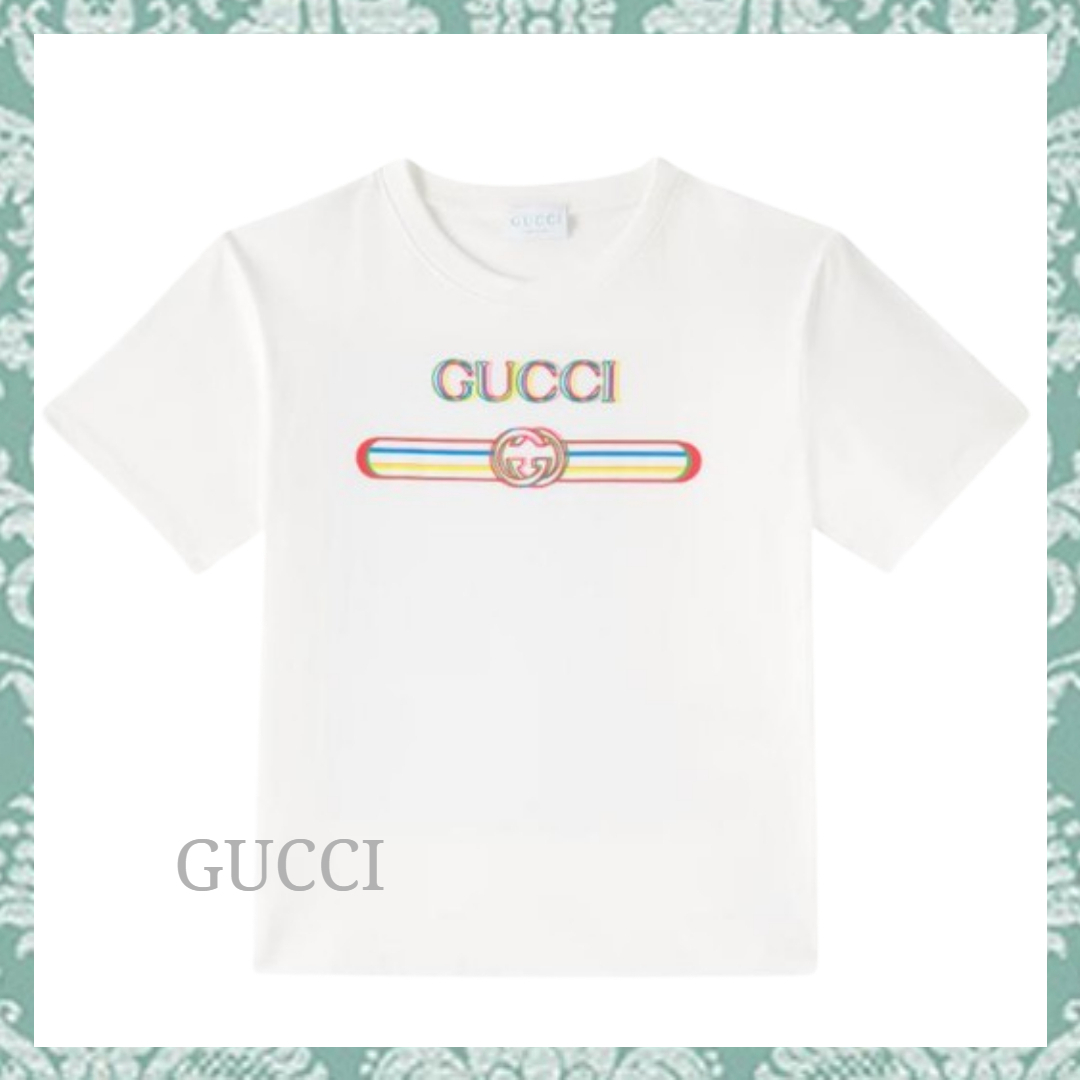 ☆GUCCI☆ カラフルロゴストライプ・ガールズTシャツ♪ 〜12A