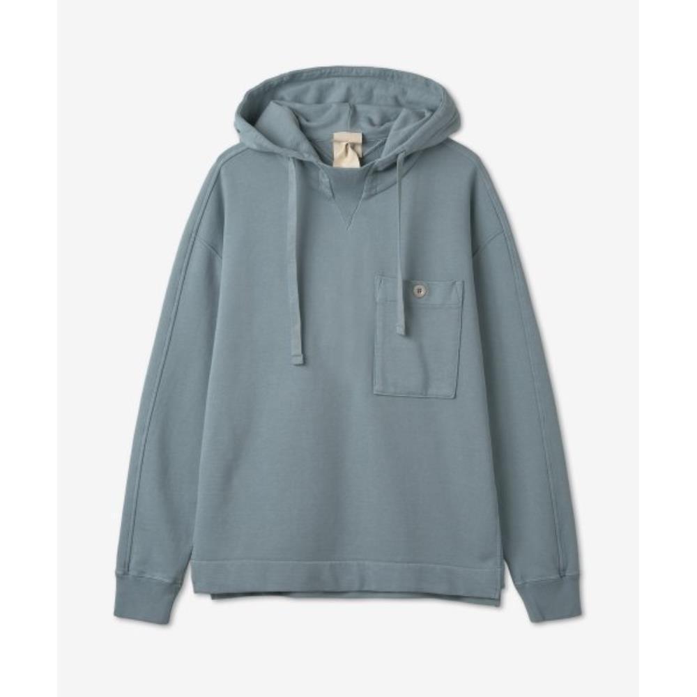 Tシャツ・カットソー Ten-C Chest Pocket Logo Label Hooded Grizzy Titanio 23CTCUF