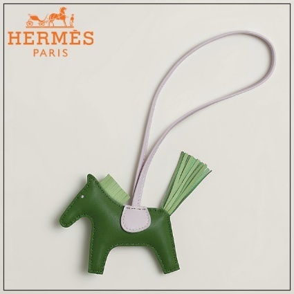 《バッグのお供に》HERMES ロデオ PM グリーン モーブペール