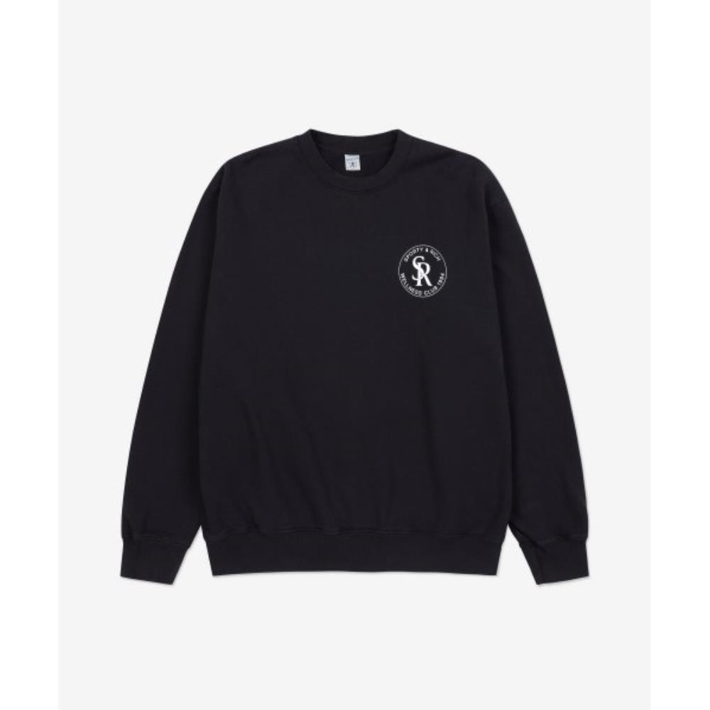 スウェット・トレーナー Sporty & Rich Wellness Logo Man to Man Faded Black CR651FB C