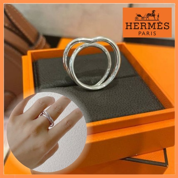 【可愛いハート型♡】HERMES シルバーリング