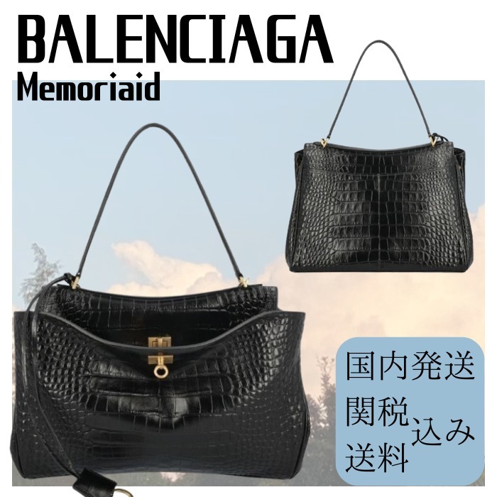 【可愛いレザー♪】Balenciaga Black Leather Rodeo Handbag