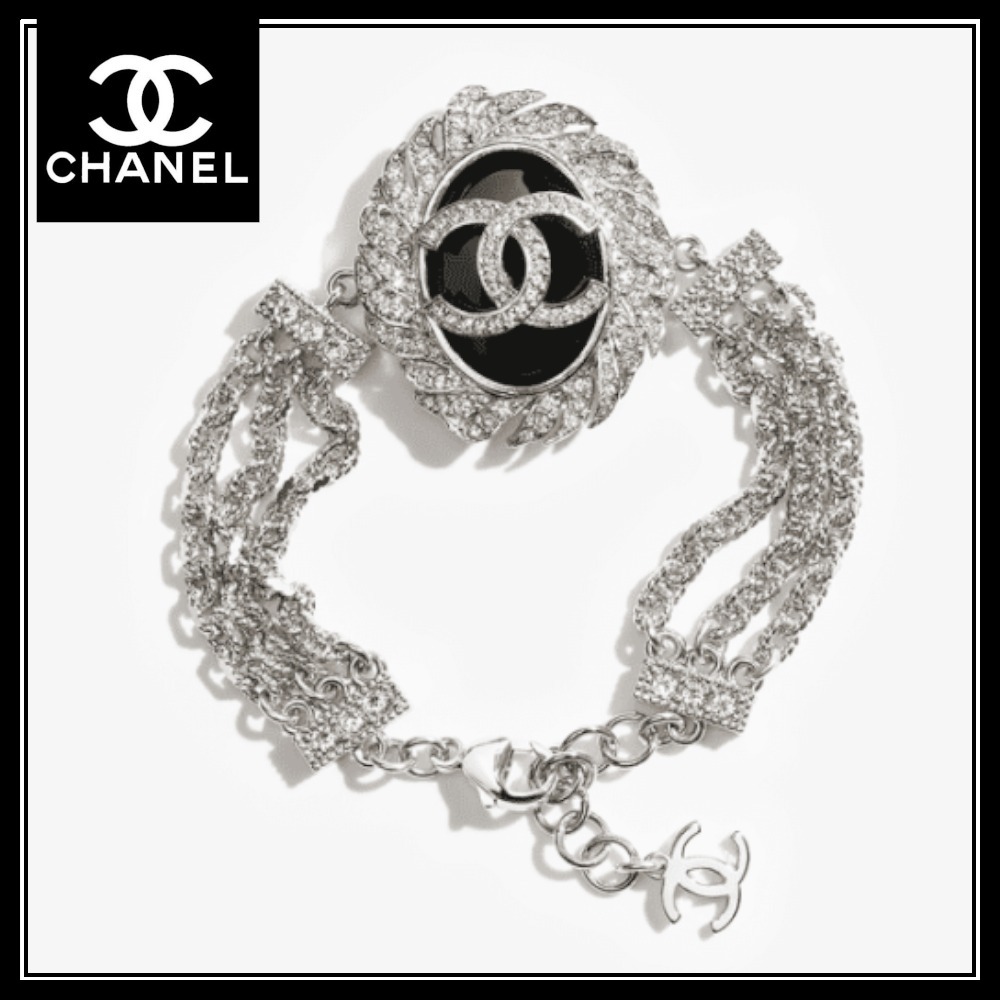 ＊気品漂う♪＊【CHANEL】ブレスレット CCロゴ メタル シルバー
