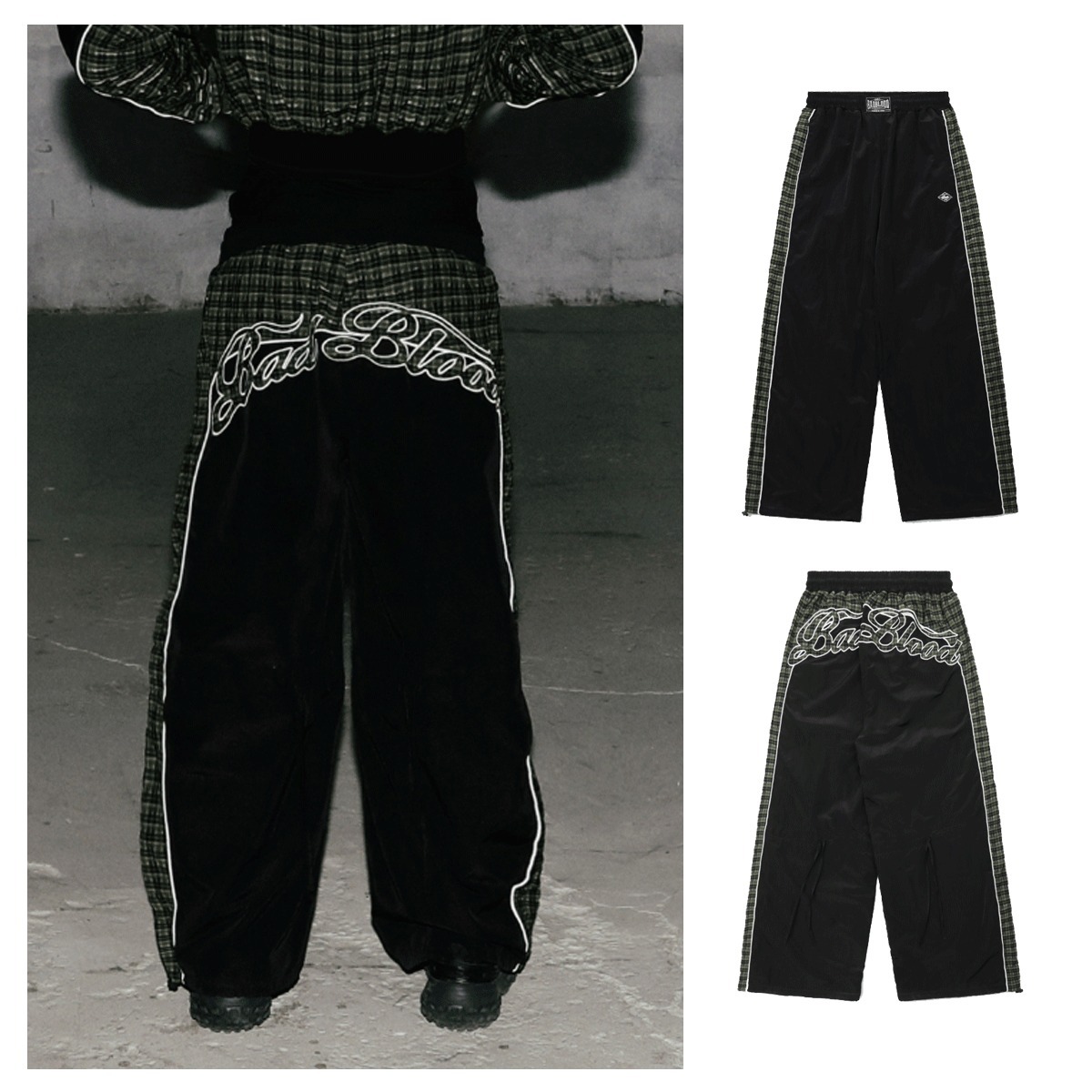 パンツ BADBLOOD Contrast Check Track Pants 5BSH081