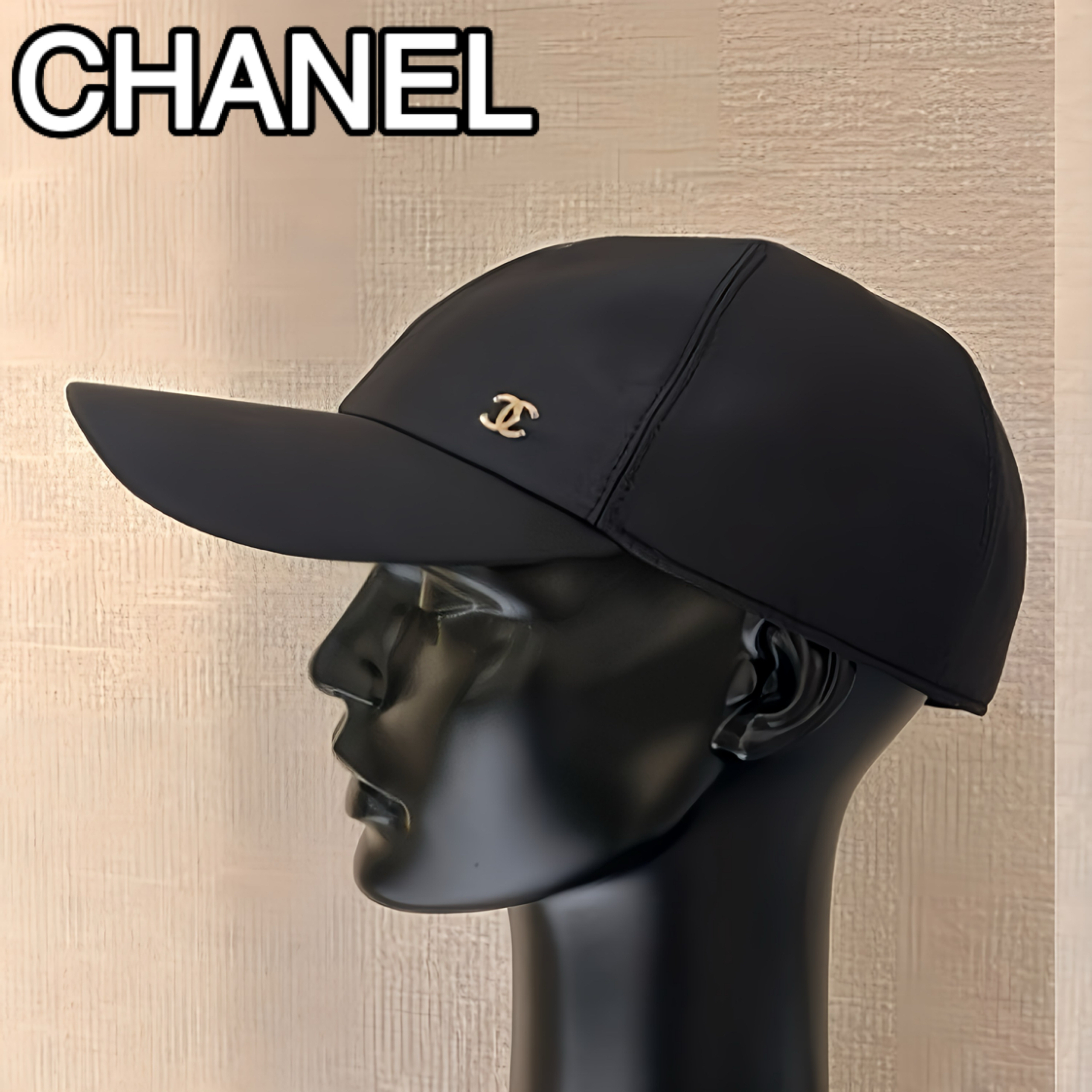 【25S/小さめロゴがおしゃれ♪】CHANEL キャップ CCロゴ パール