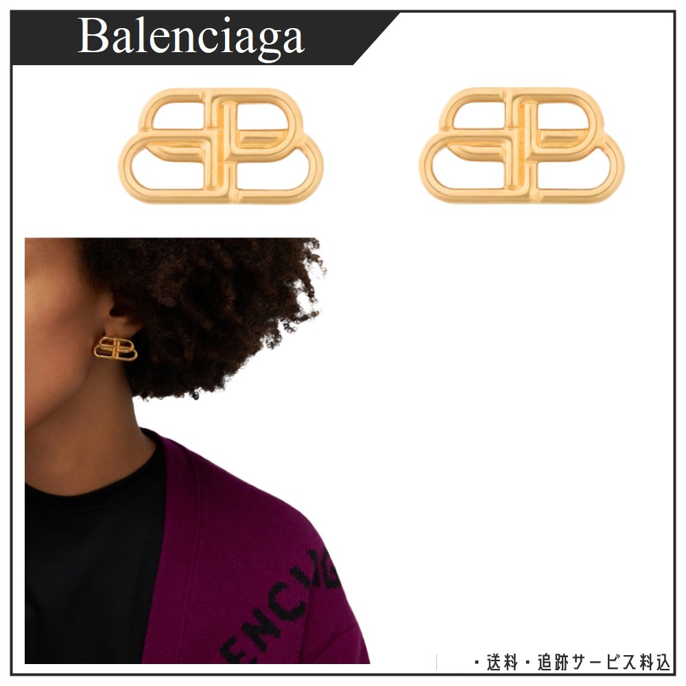 【Balenciaga】BB スモール スタッド ピアス ロゴ ゴールド