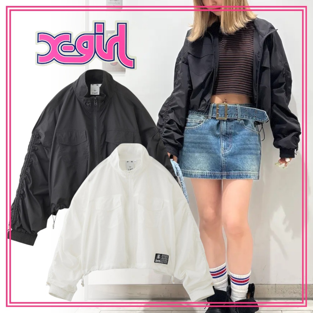 早い者勝ち 大人気 X-girl FACE LABEL SHEER SHIRT JACKET