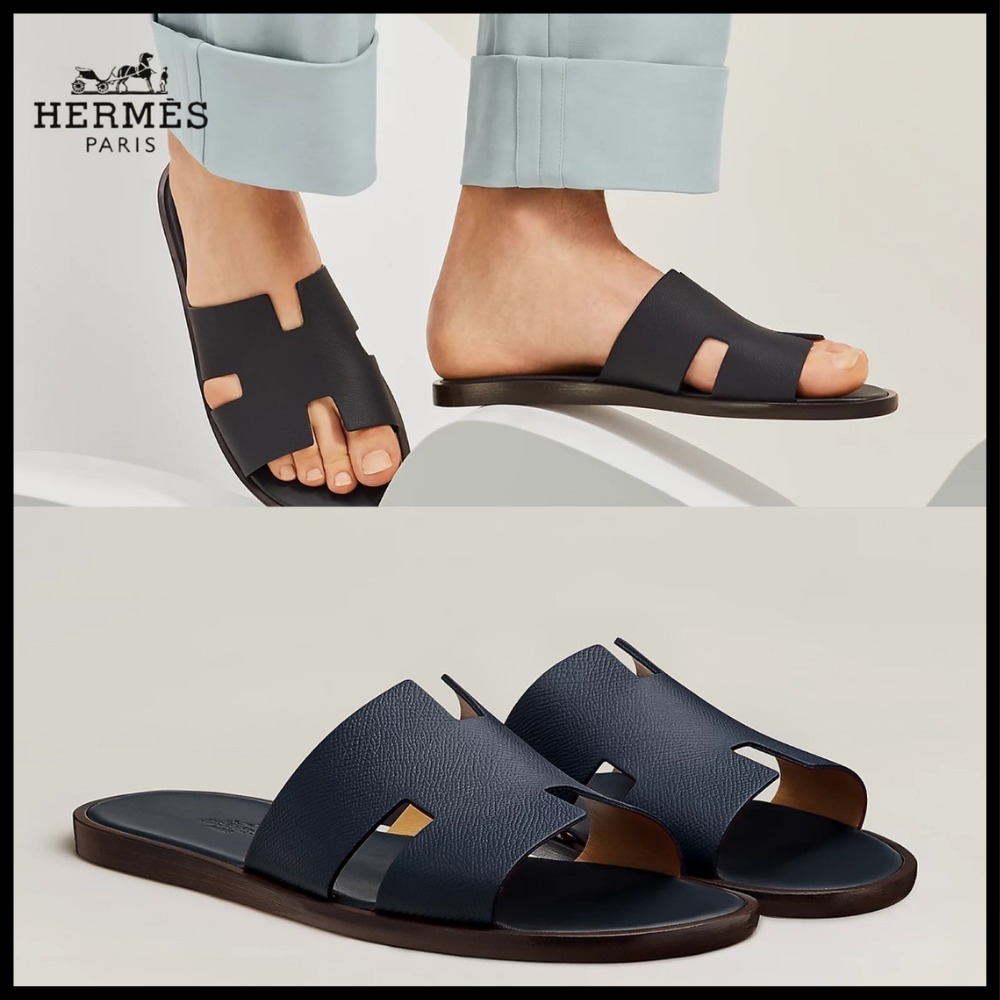 洗練の足元【Hermes】エルメス サンダル 《イズミール》Marine