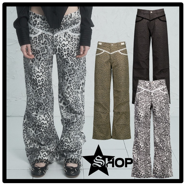 ★送料・関税込★SETUP-EXE★LEOPARD LACE PANTS★