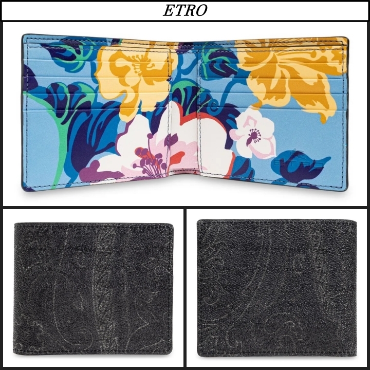 【ETRO】インサイドプリント ペイズリー ウォレット
