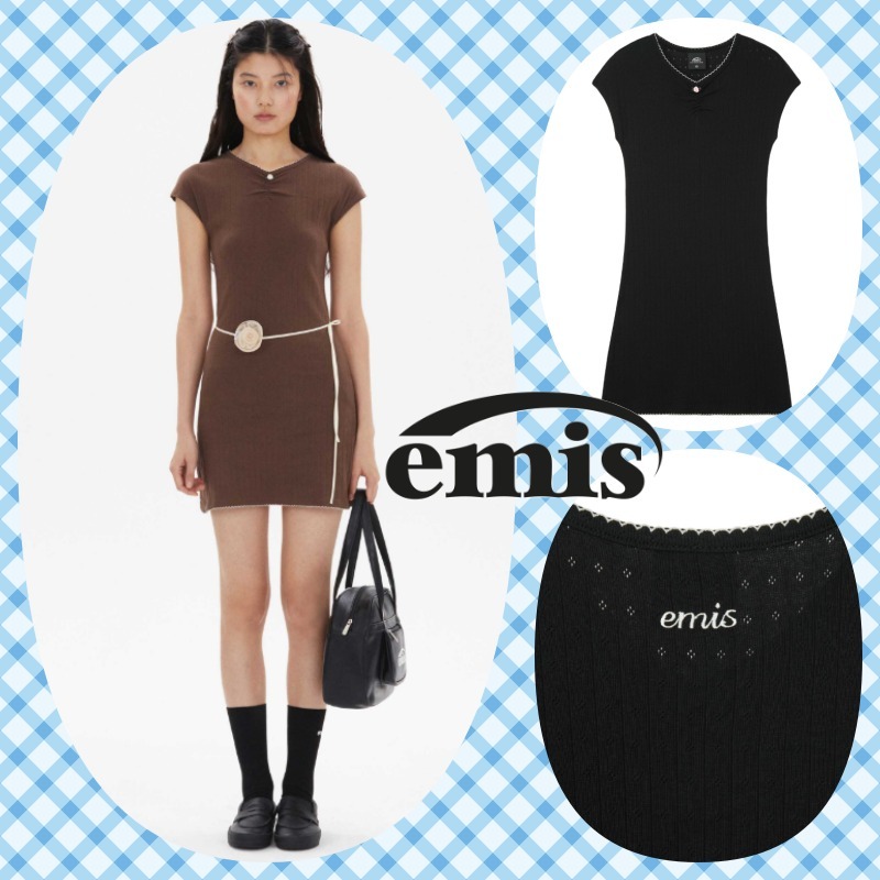 【EMIS】25SS/韓国人気 ★ MINI CORSAGE DRESS ★ 2COLOR