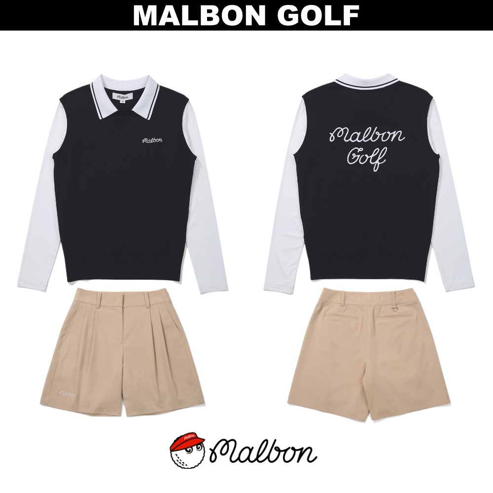 MALBON GOLF セットアップ : サマーポロシャツ&バミューダパンツ