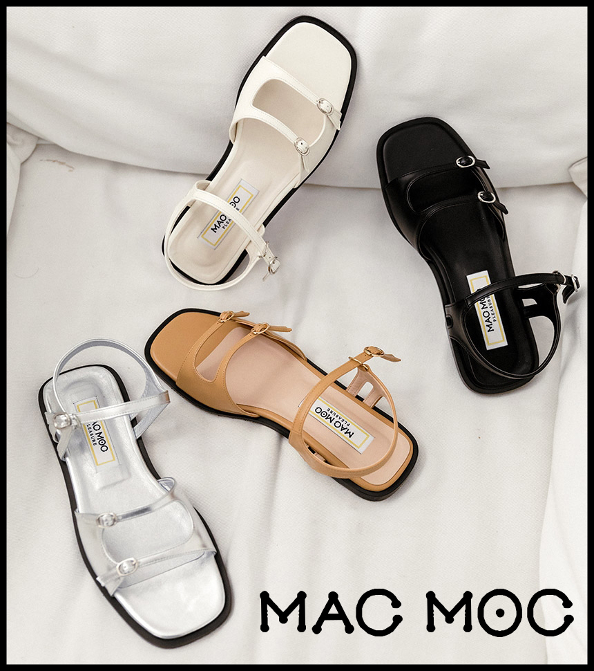 MACMOC ■ Hoi Hoi Double Buckle Flat Sandals_4 Colors 2cm