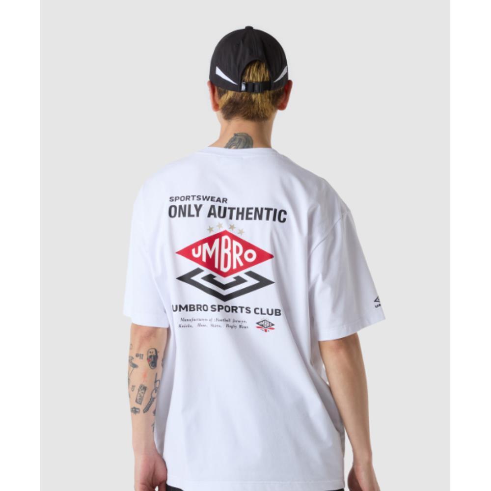 Tシャツ・カットソー UMBRO HBL Double Diamond Logo Fresh Short Sleeve T-Shirt Whi