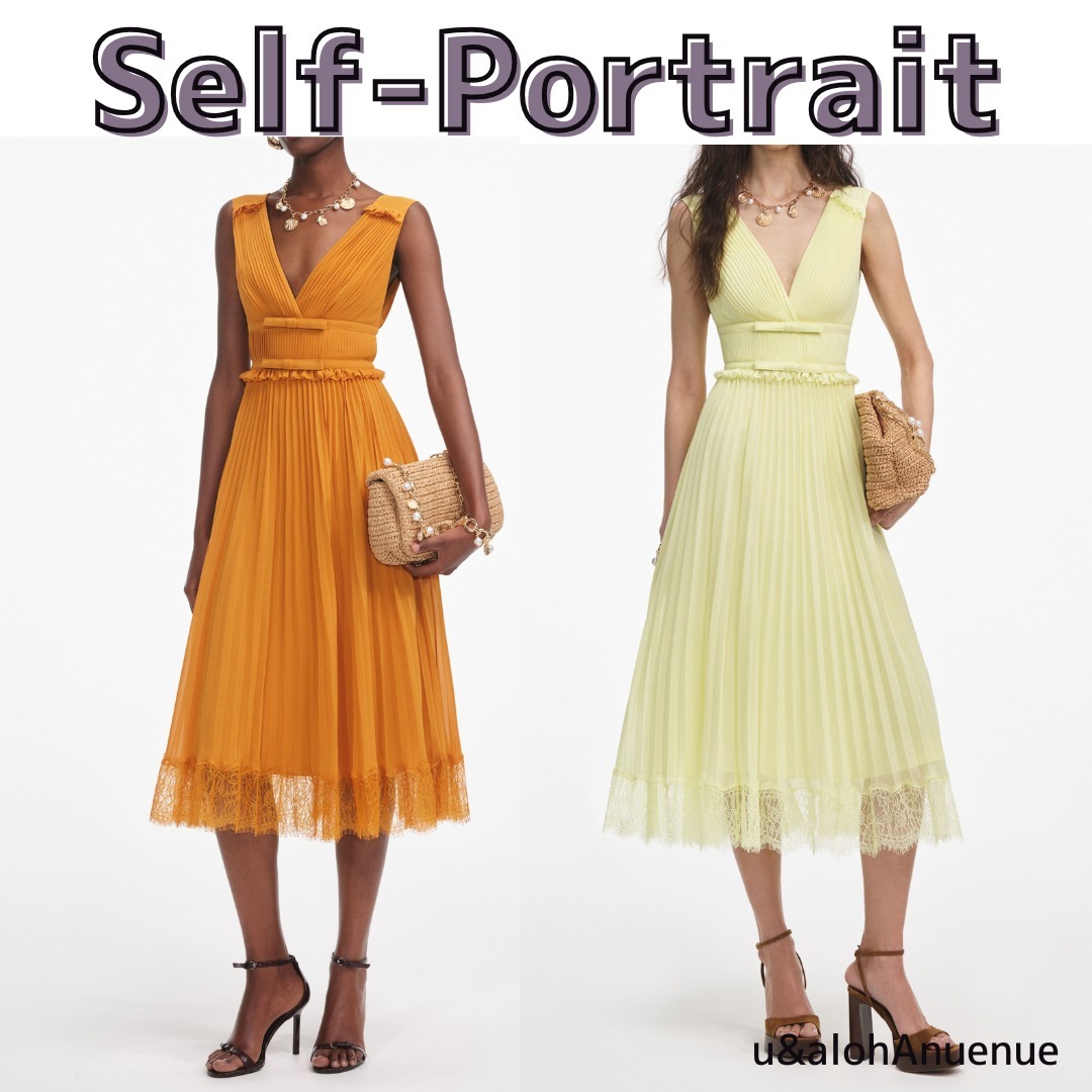 SELF PORTRAIT◆シフォン◆ミディドレス[送料込]