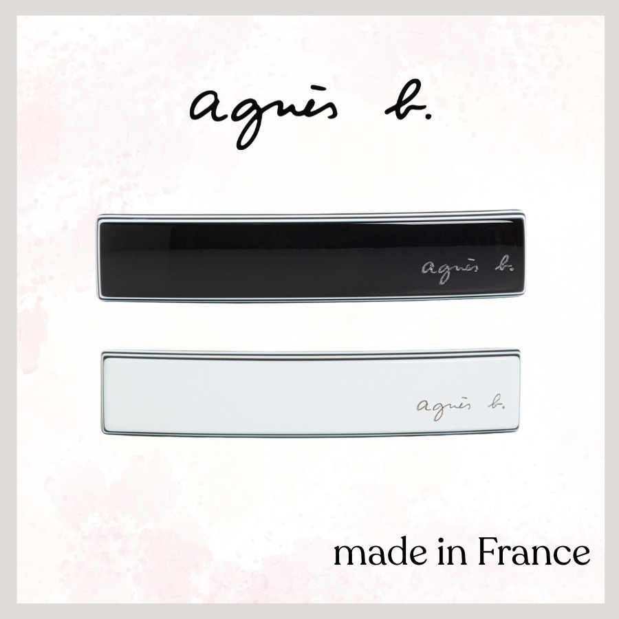 agnes b.★ ロゴ フレンチシック バレッタ ヘアクリップ