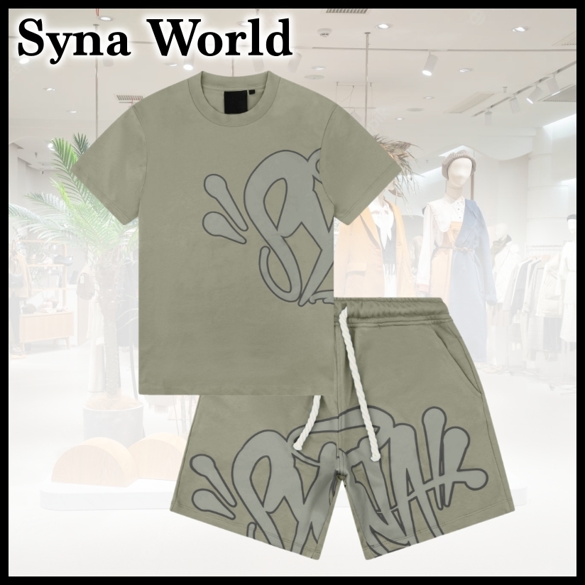 【大人気★】Syna World ロゴ セージ Tシャツ & ショーツ