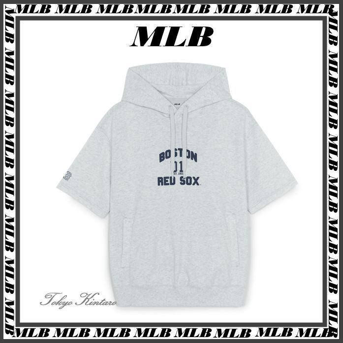[MLB] Varsity Lettering Short Sleeve Hoodie ★大人気★