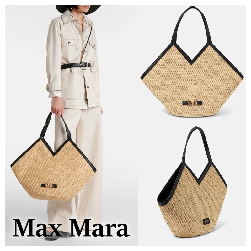 Max Mara ルイージ ラフィア トートバッグ
