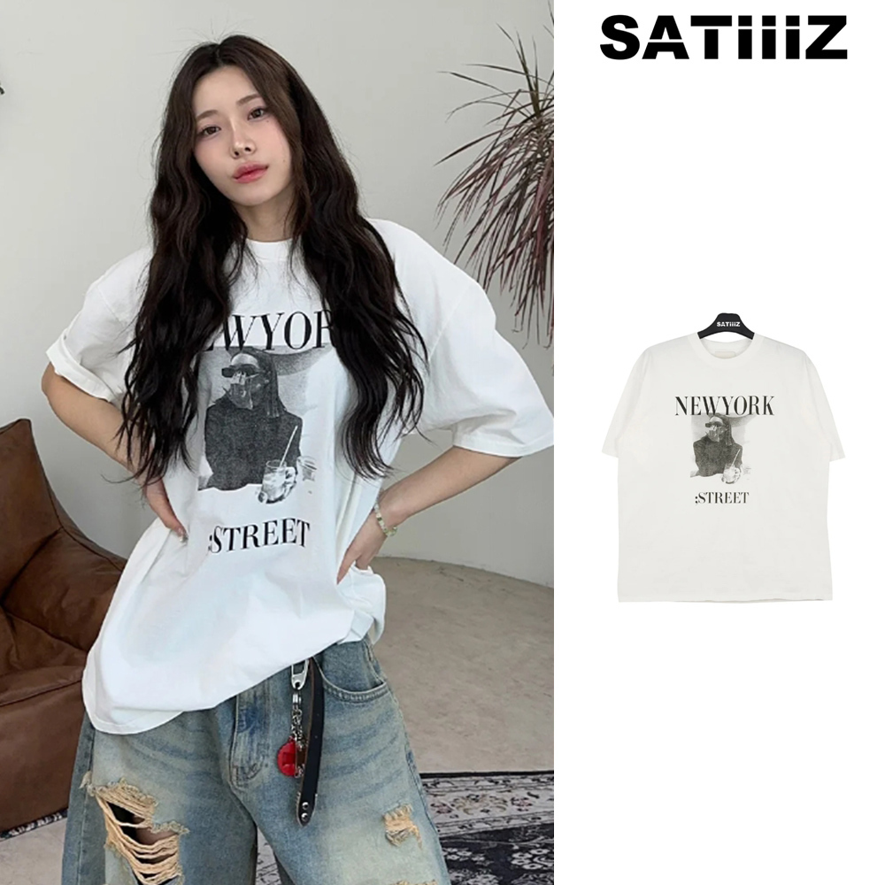 【SATIIIZ】Day New York Short Sleeve T-Shirt