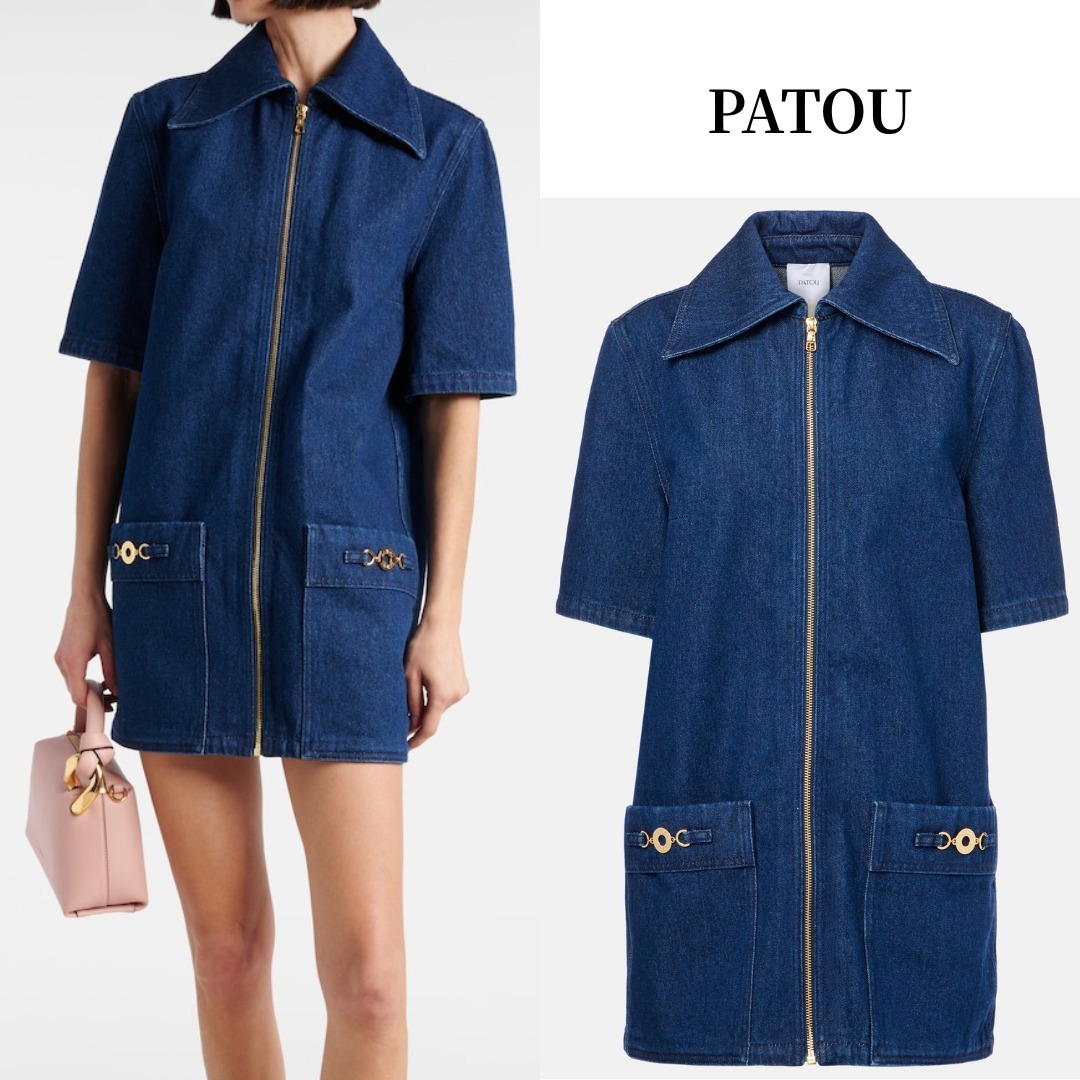 関税送料込【PATOU】デニムミニワンピース