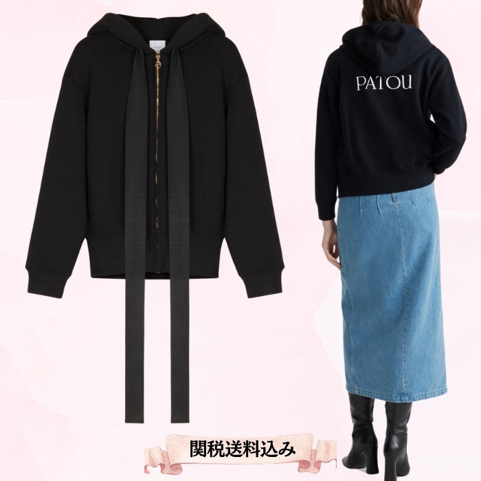 関税送料込み★【PATOU】エレガント フルジップ フード付 コート