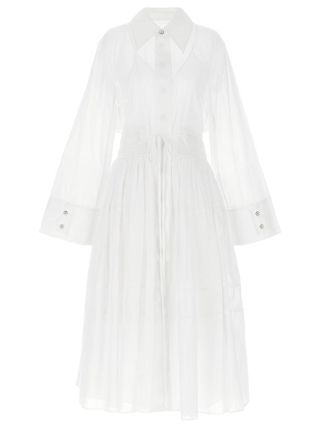 【残りわずか】JIL SANDER プリーツコットンシャツドレス 送料込 コットン シャツドレス ウィメンズ | Jil Sander 公式オンライン
