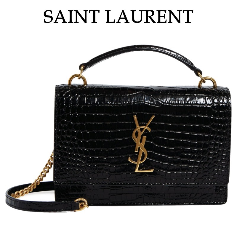 【Saint Laurent】モノグラムチェーンウォレット