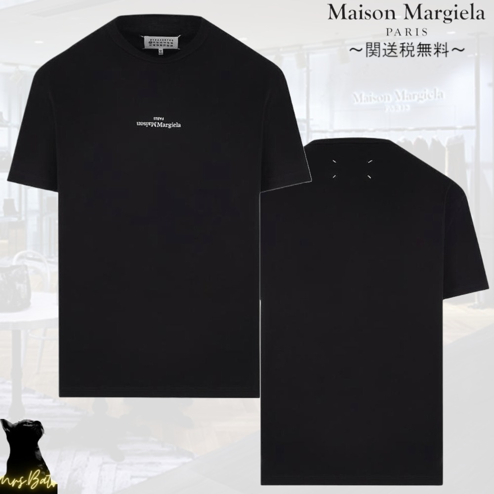 マルジェラ デニムに合う ディストーテッド ロゴ Tシャツ 関送無
