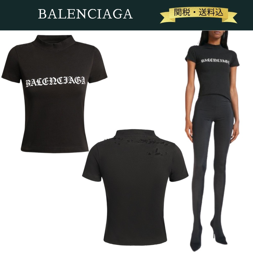 【関税・送料込】BALENCIAGA コットンシュランクTシャツ