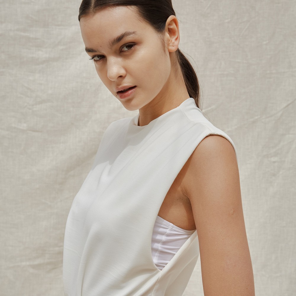 ★PLAGE_seoul★ High neck swimsuit_off white