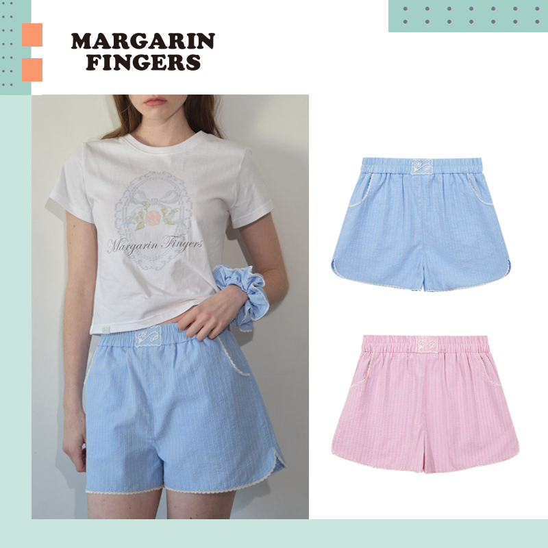 MARGARIN FINGERS ♥ STRIPED LACE SHORTS /追跡付